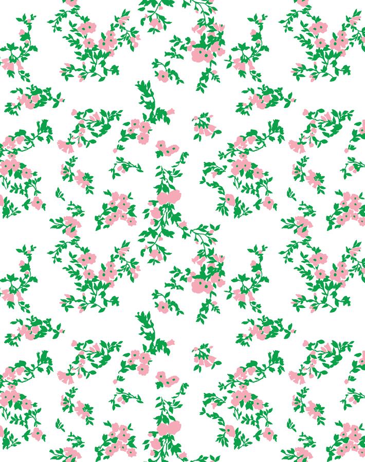 Clare V. Françoise Floral Wallpaper - Pink & White Peel and Stick Wallpaper for Bedroom, Nursery, or Home Office Decor