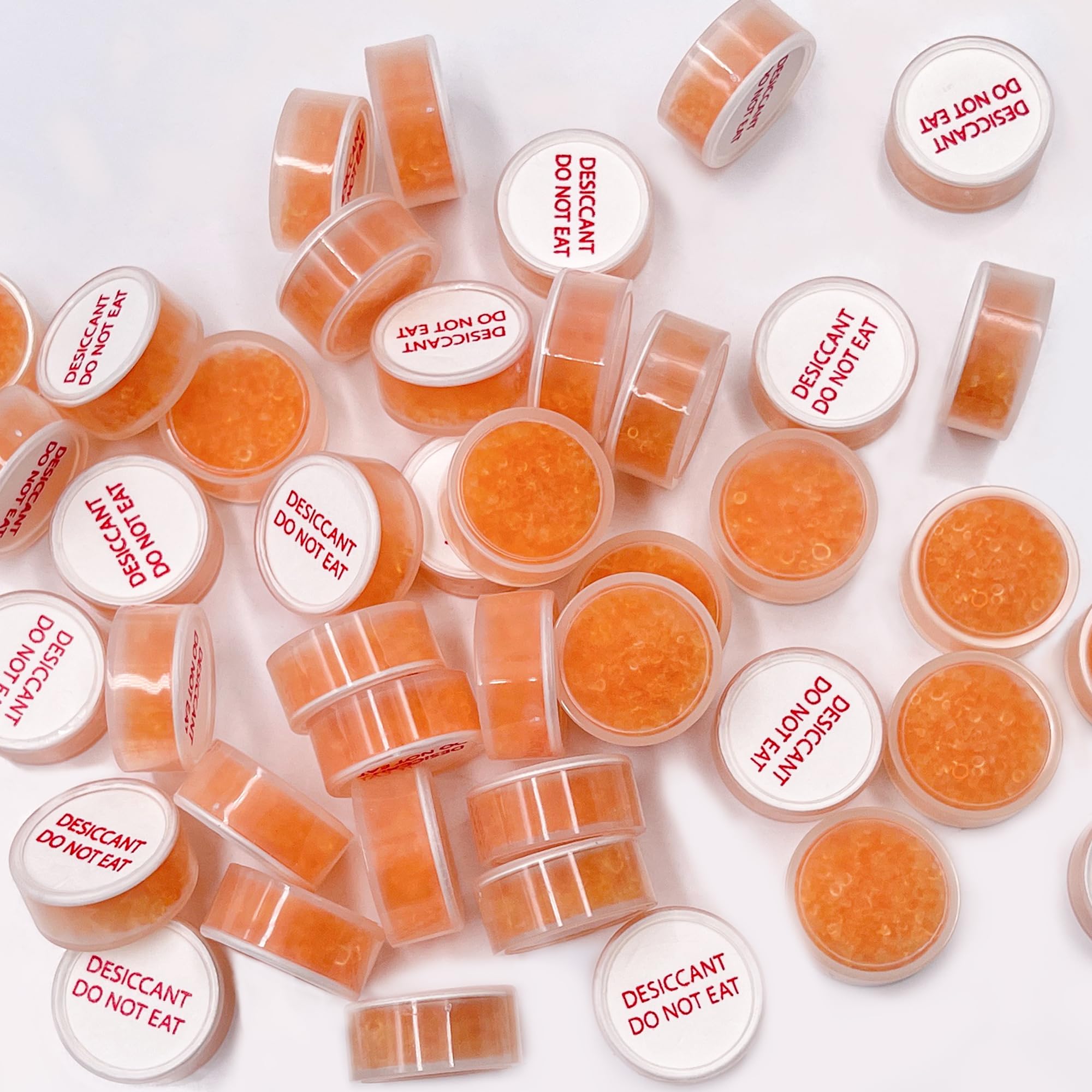 Wisesorb 3 Gram 2000 Pack Food Grade Desiccant Packs - Orange to White Indicating Silica Gel Beads for Moisture Absorption | Ideal for Food Storage, Electronics, Documents & Closet Organization