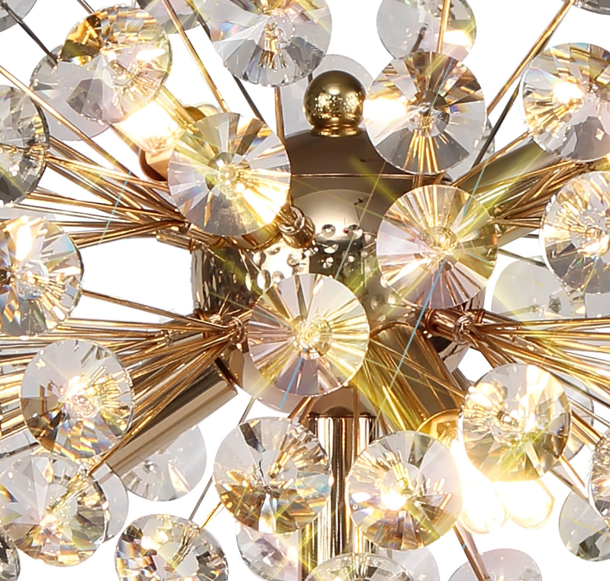 Bellagio 6-Light G9 Table Lamp in French Gold/Crystal & Chrome/Crystal Finish - Elegant Lighting for Living Room, Bedroom, or Dining Room Decor