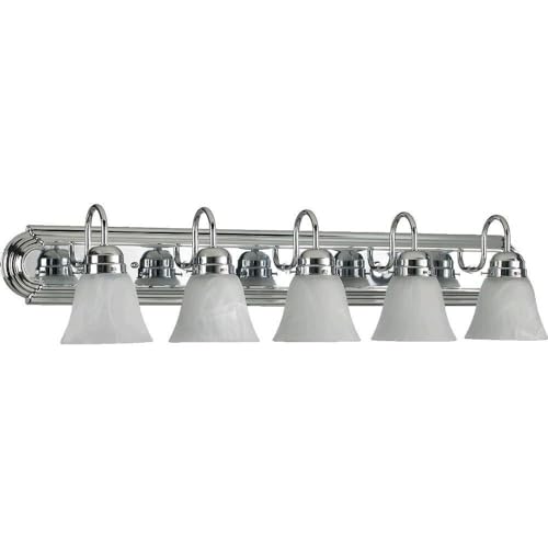 Quorum 5094-5-114 Traditional Five Light Bathroom Vanity Light Fixture in Chrome Finish - Perfect for Modern and Classic Bathroom Decor