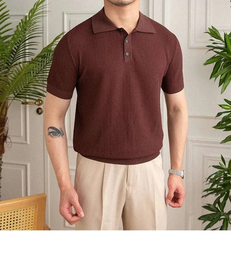 Men's Casual Polo Shirt - Breathable Cotton Short Sleeve Golf Shirt for Work & Weekend Wear | Comfortable Summer Top for Business Casual & Outdoor Activities