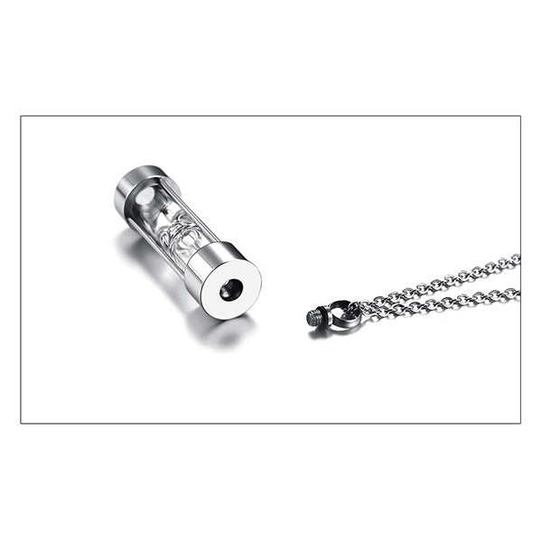 Personalized Hourglass Keepsake Necklace or Keychain - Engraved Memorial Jewelry for Loved Ones - Perfect for Anniversaries, Memorial Gifts & Special Occasions