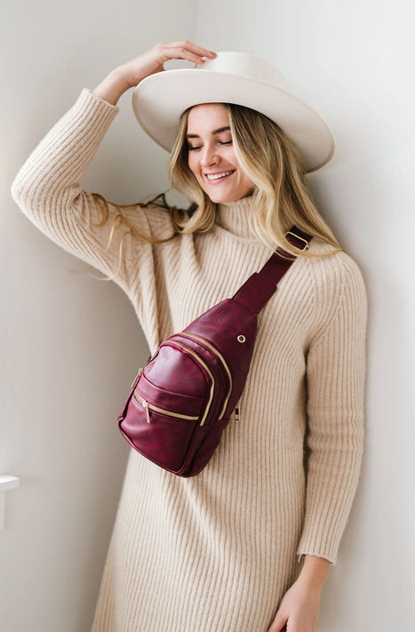 Maryn Sling Crossbody Belt Bag - Adjustable Waist Pack Fanny Pack for Women & Men - Perfect for Travel, Hiking, Running & Everyday Use