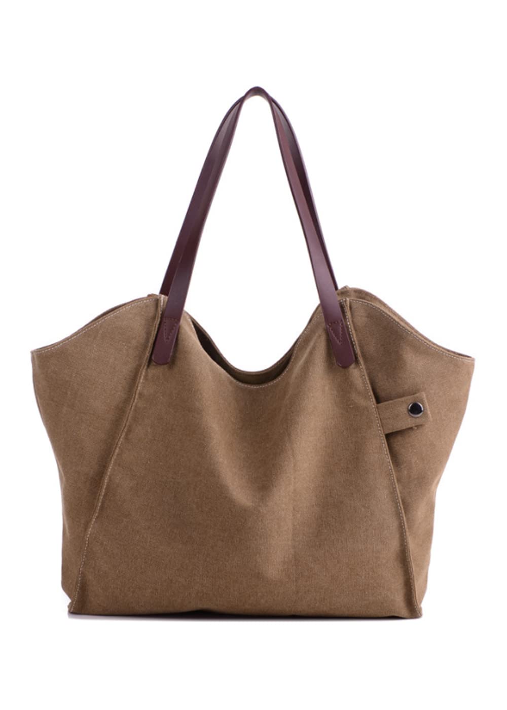 YAQUNICER Women's Large Canvas Tote Bag - Spacious Shoulder Handbag for Shopping, Work, Travel & Daily Use | Durable & Stylish Carryall Purse