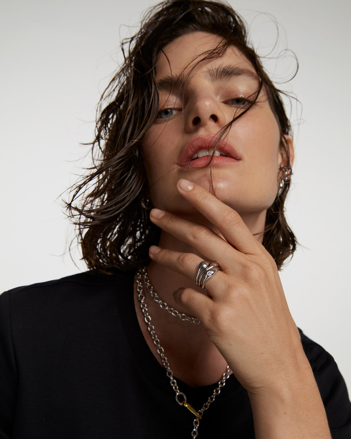 GRID 1 Sugar Silver Ring Set - Elegant Stackable Rings for Women | Perfect for Everyday Wear, Date Nights & Special Occasions