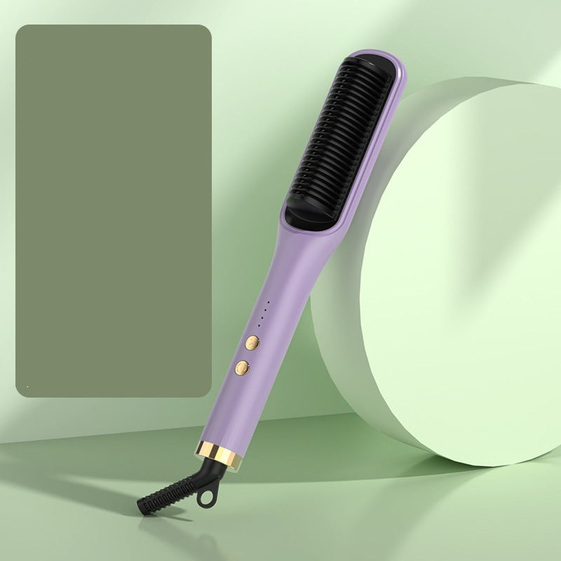 Anion Hair Straightener Brush - Electric Hair Curler & Straightening Comb for Smooth, Frizz-Free Styling - Perfect for Home Use, Travel & Salon-Quality Results
