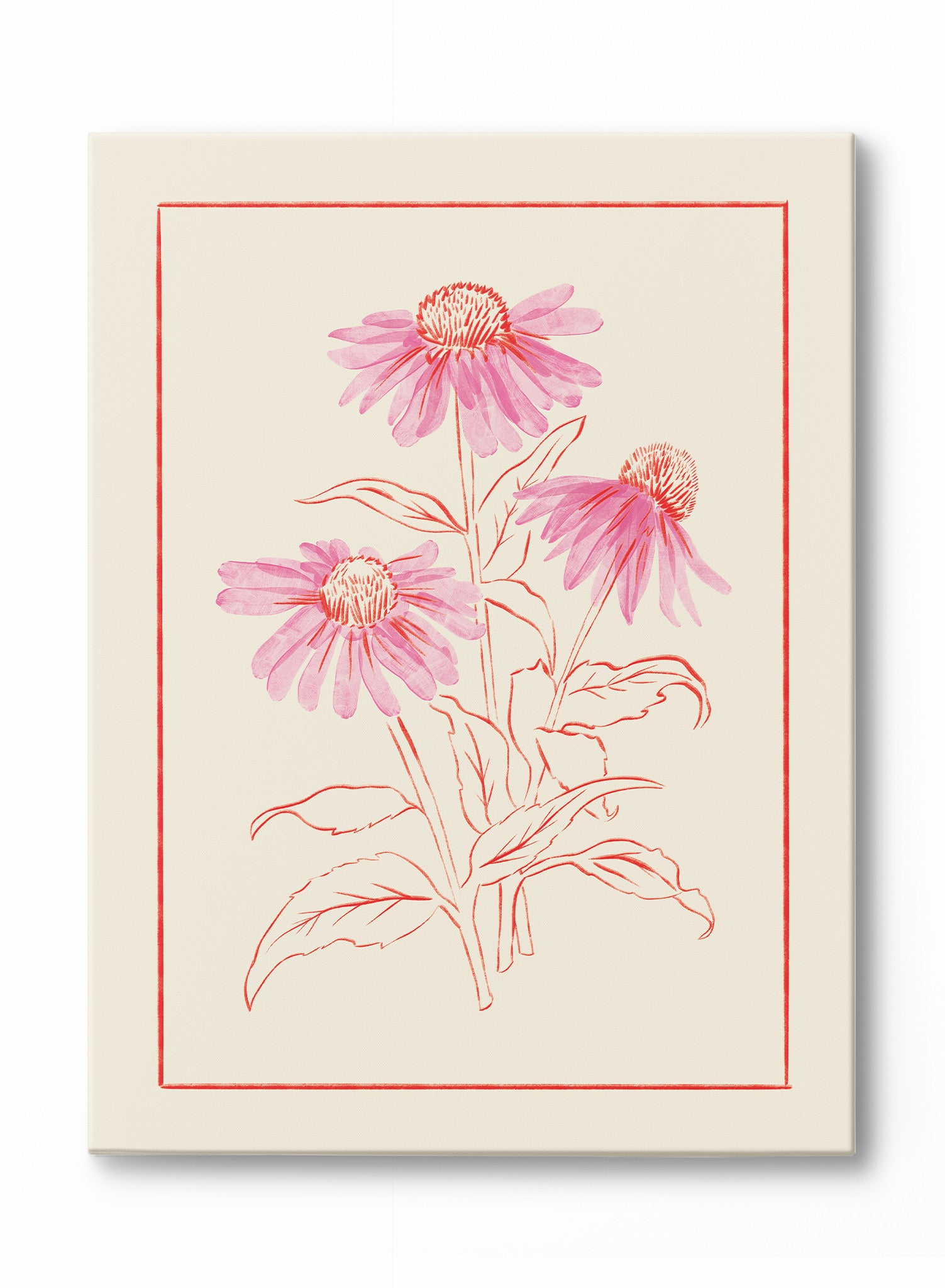 Beautiful Purple Coneflower Canvas Wall Art - Vibrant Floral Home Decor for Living Room, Bedroom & Office