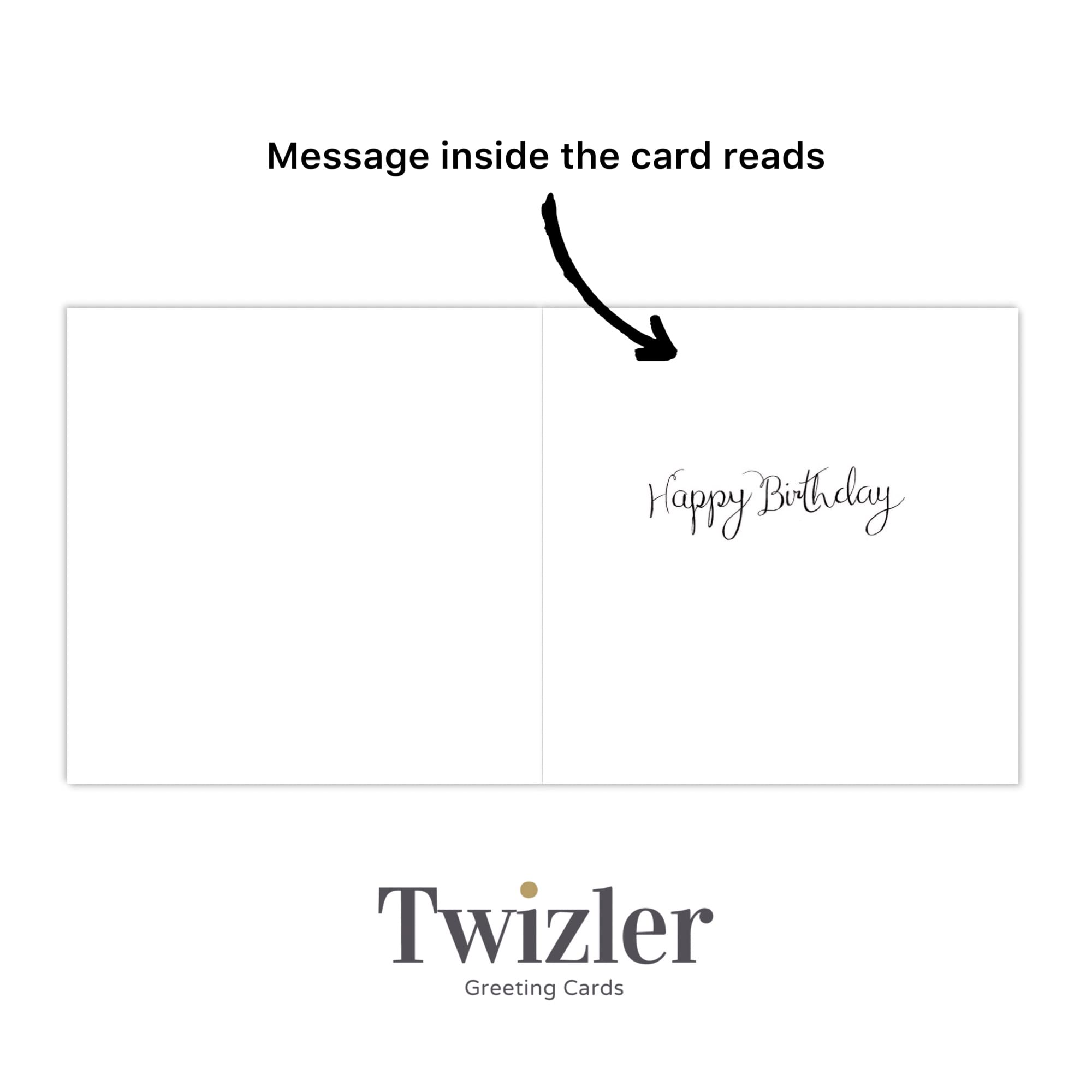 Twizler Happy Birthday Card for Women - Elegant Party Dress Design with Crystal Finish | Birthday Greeting Card for Daughter, Teen Girl, Young Lady | Perfect for Birthdays, Anniversaries & Special Occasions