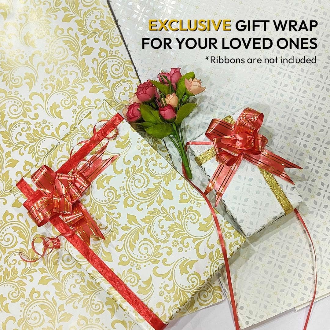 OFIXO (MD1) Premium Gift Wrapping Paper Roll - 6-Pack Mixed Designs for Birthday, Christmas & Party Presents - High-Quality Decorative Wrapping Sheets for Gift Boxes, Baskets & Packages