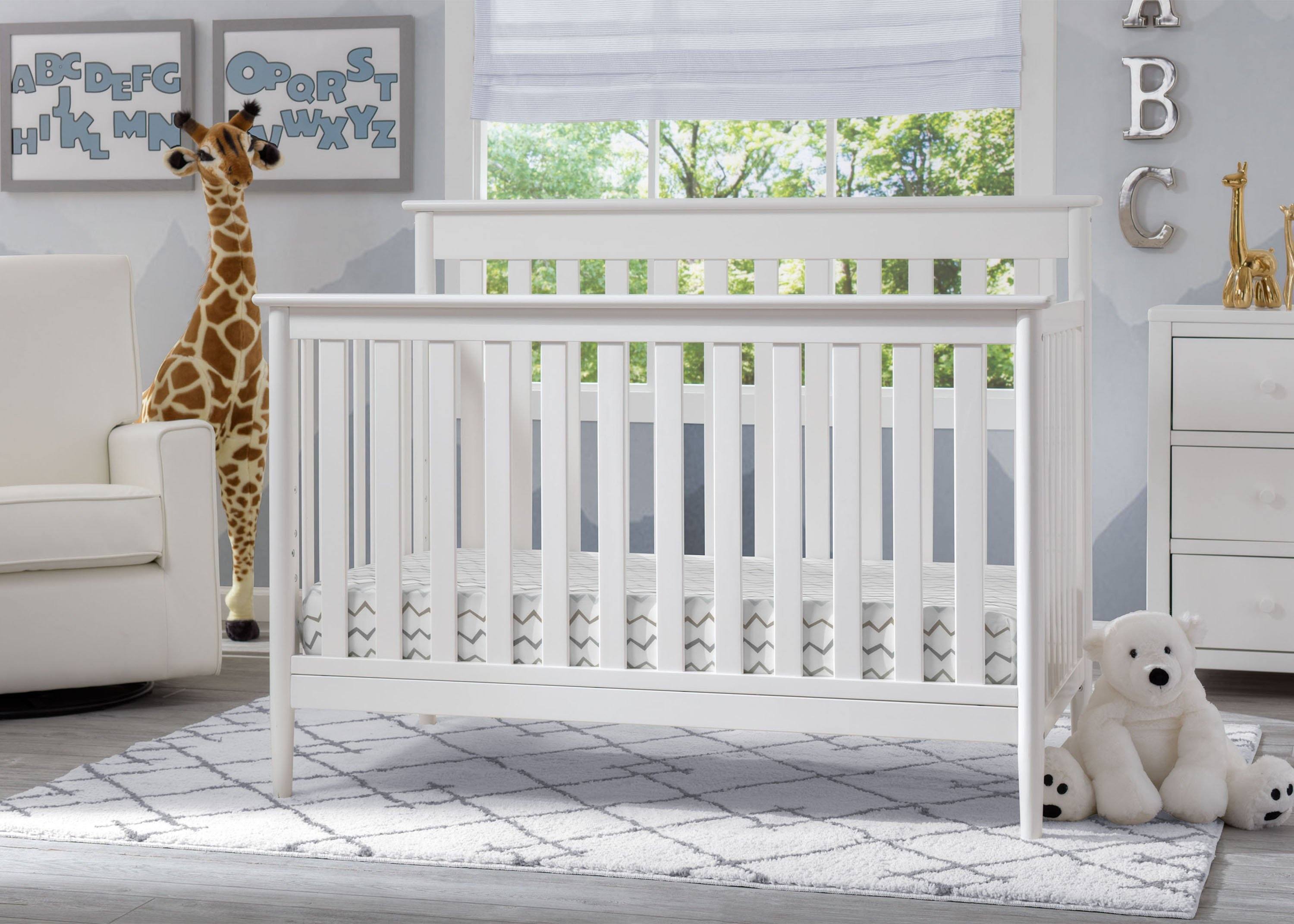 Greyson Signature 4-in-1 Convertible Baby Crib - Toddler Bed, Daybed & Full-Size Bed - Safe & Stylish Nursery Furniture for Newborns to Teens - Perfect for Small Spaces & Modern Nurseries