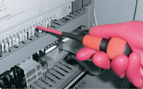 ANEX Slit-Power Electric Insulated Screwdriver 7800-2-200 - Professional Electrician Tool for Safe Electrical Work & DIY Home Repairs - Perfect for Wiring, Electronics, and Appliance Maintenance