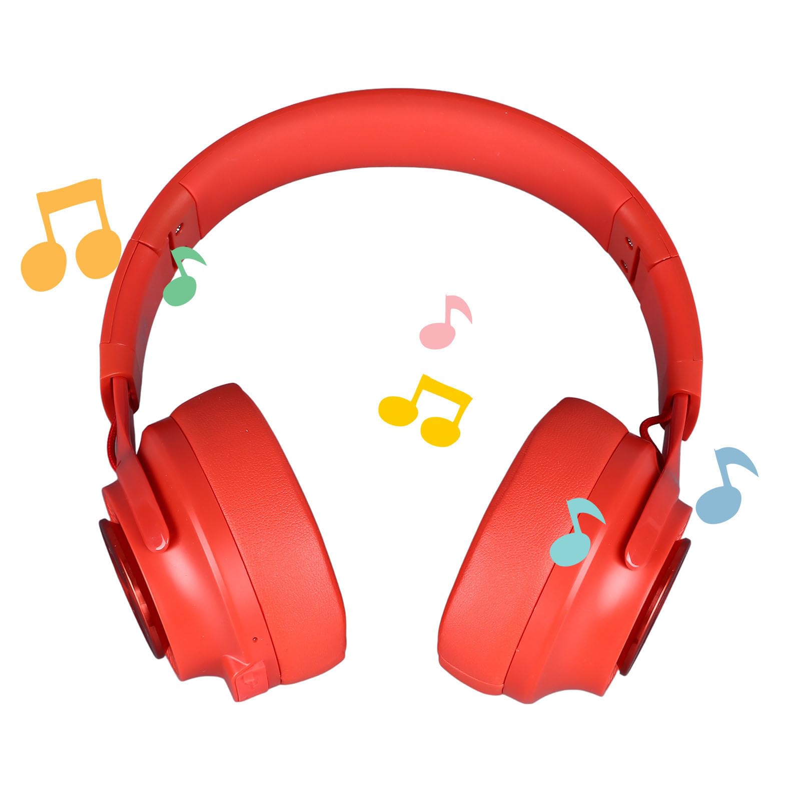 GOWENIC Wireless Gaming Headset with Noise Cancelling Mic - Bluetooth Over-Ear Foldable Headphones for PS5, Xbox One, PC & Laptop - Soft Memory Foam Ear Cushions & Powerful Bass (Red) - Perfect for Gaming, Streaming & Online Meetings