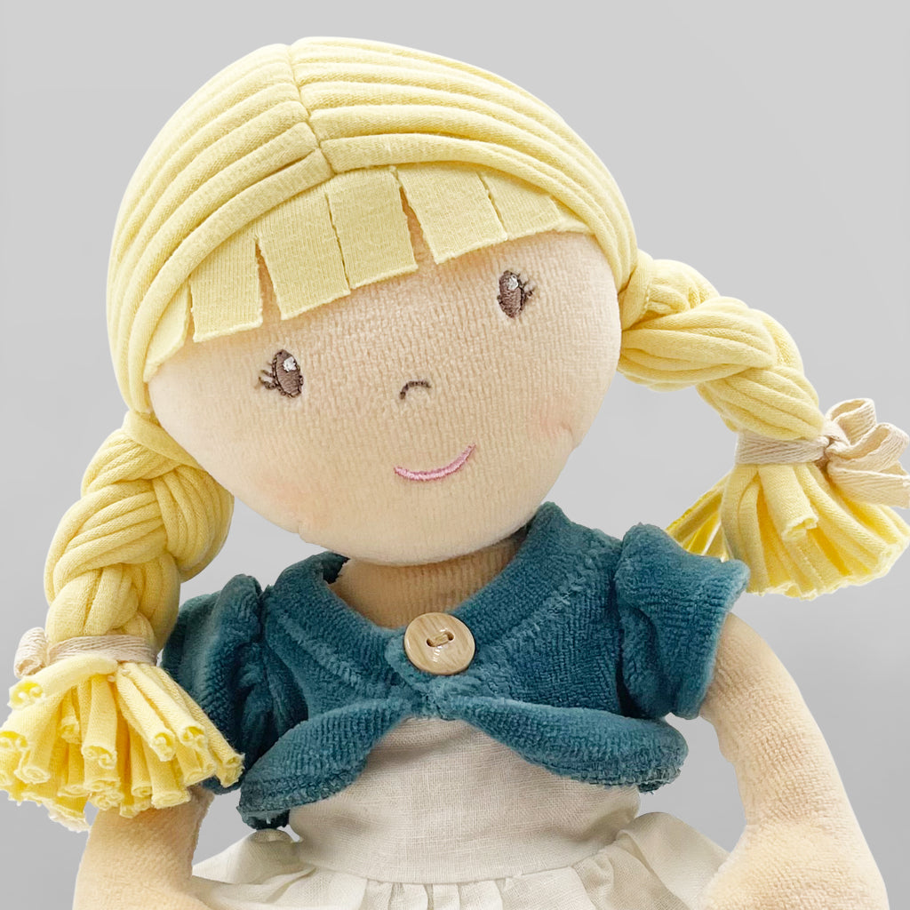 Organic Rag Doll Maria - Handmade Eco-Friendly Soft Toy for Kids | Perfect for Playtime, Nursery Decor & Gift Giving