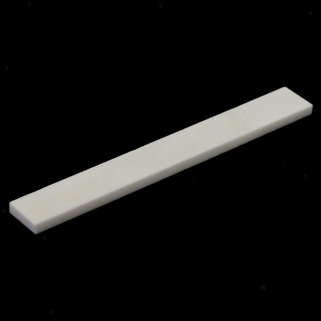 Premium Bone Guitar Bridge Saddle & Slotted Nut Set for 6-String Acoustic Guitar - Enhances Tone & Sustain - Perfect for Guitar Repair & Upgrades