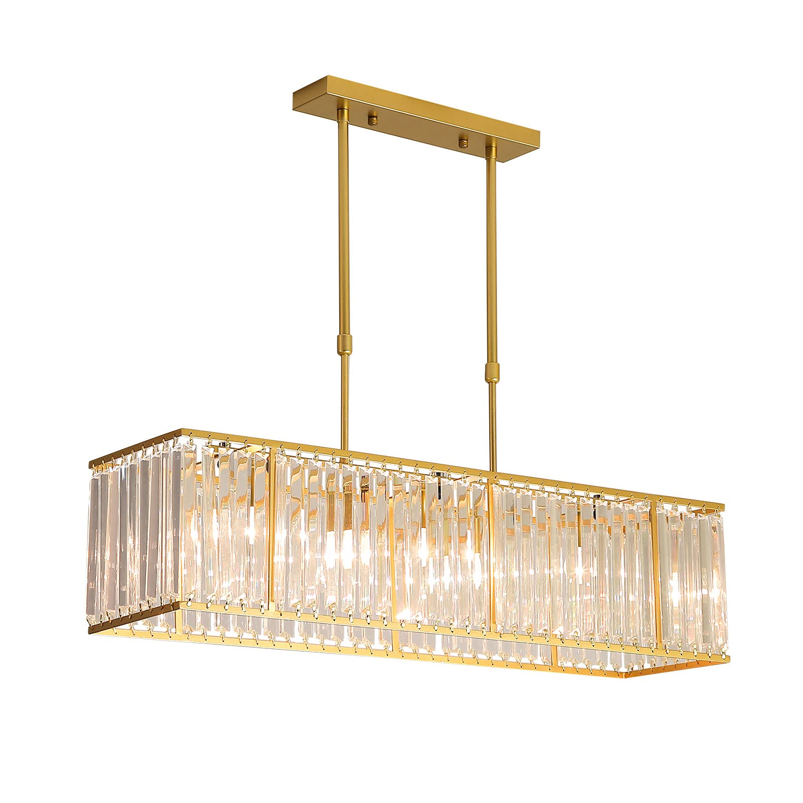 Modern K9 Crystal Chandelier Pendant Light Fixture - 33.5