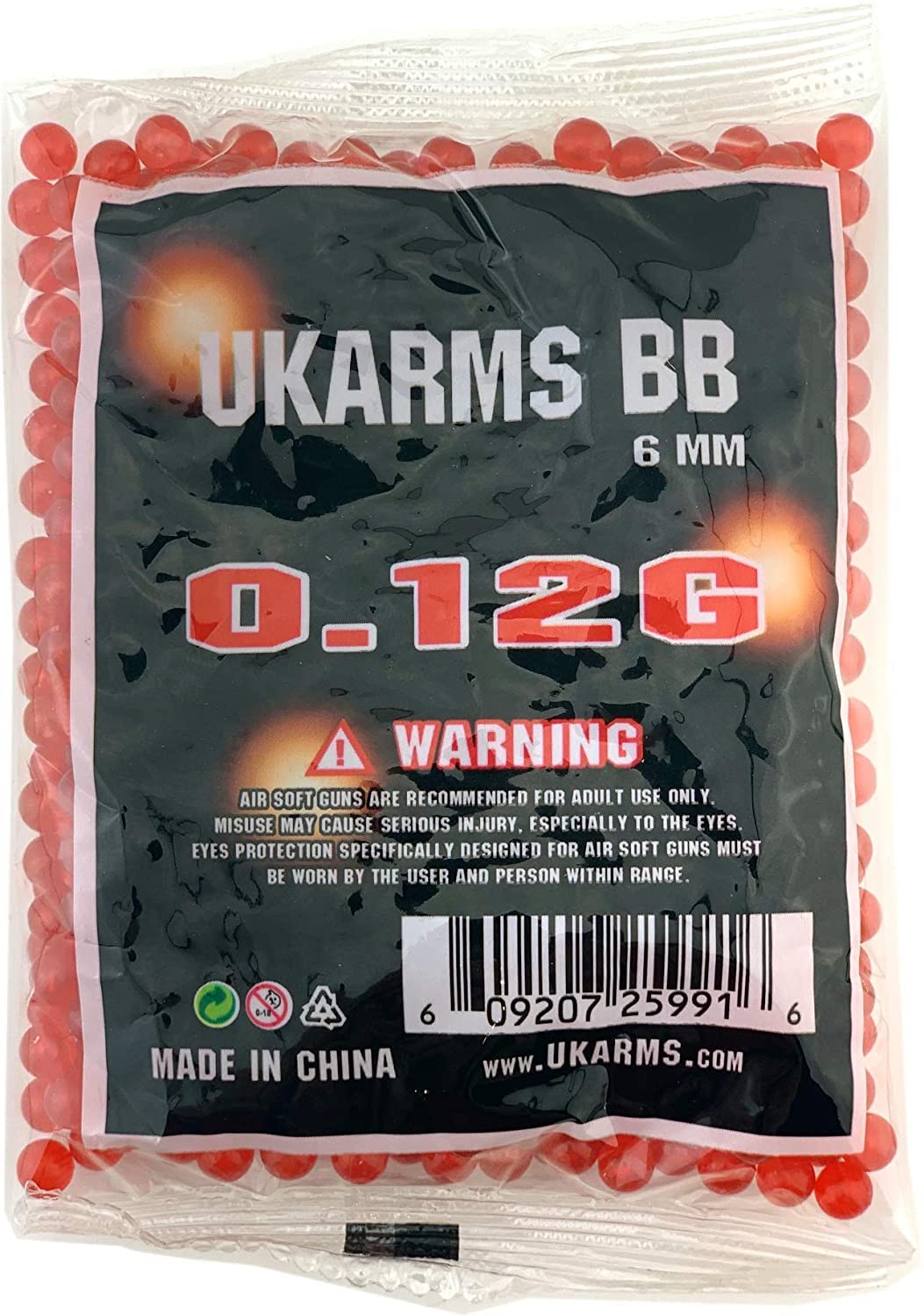 6mm .12g Plastic BB Pellets - 2000pcs Airsoft Ammo for Spring Guns