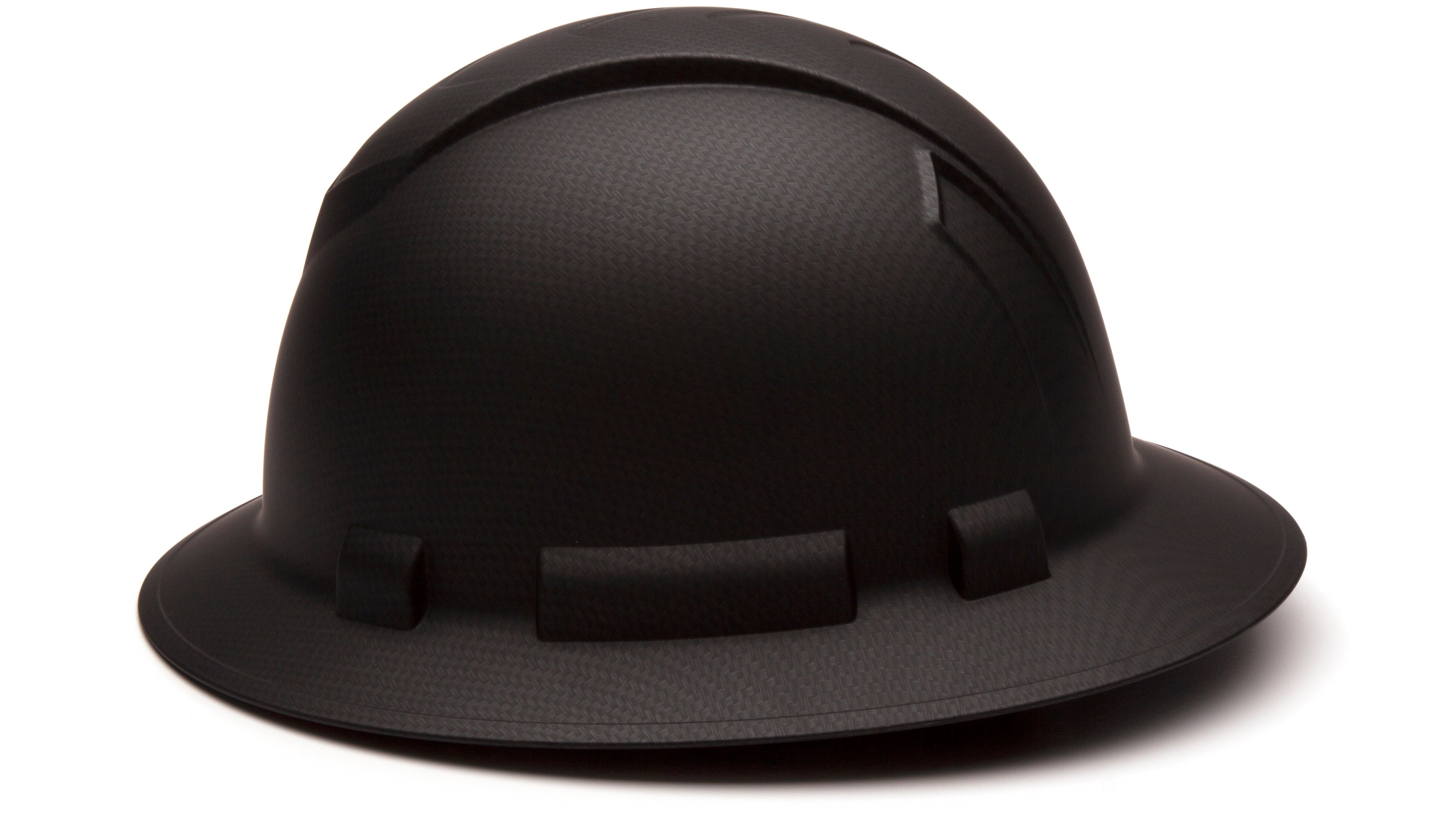 Pyramex Full Brim Graphite Hard Hat - ANSI Certified Safety Helmet for Construction & Industrial Work - Black Matte Finish - Ideal for Builders, Electricians & Roofers