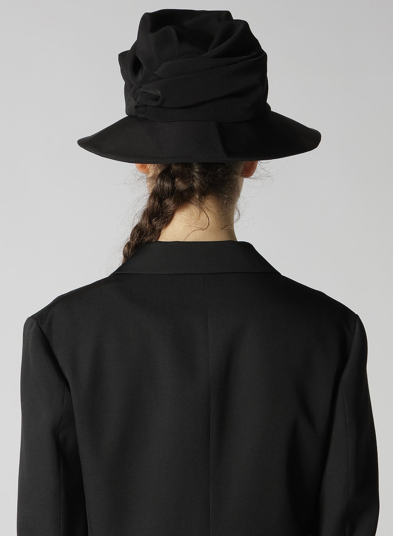Crepe de Chine Draped Tucked Hat - Elegant Women's Fashion Accessory for Parties, Weddings & Special Occasions