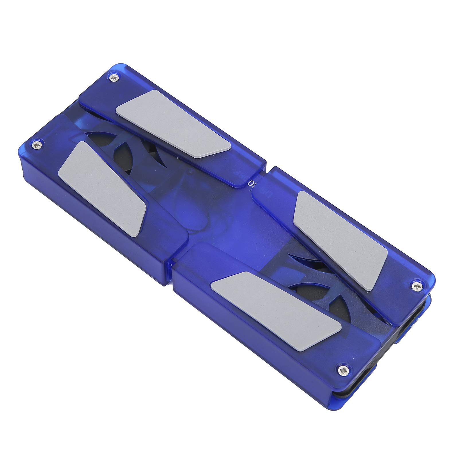 Laptop Cooling Stand with 2 Fans, Foldable USB-Powered Laptop Cooler Pad, Blue Computer Cooling Fan for Enhanced Performance and Gaming