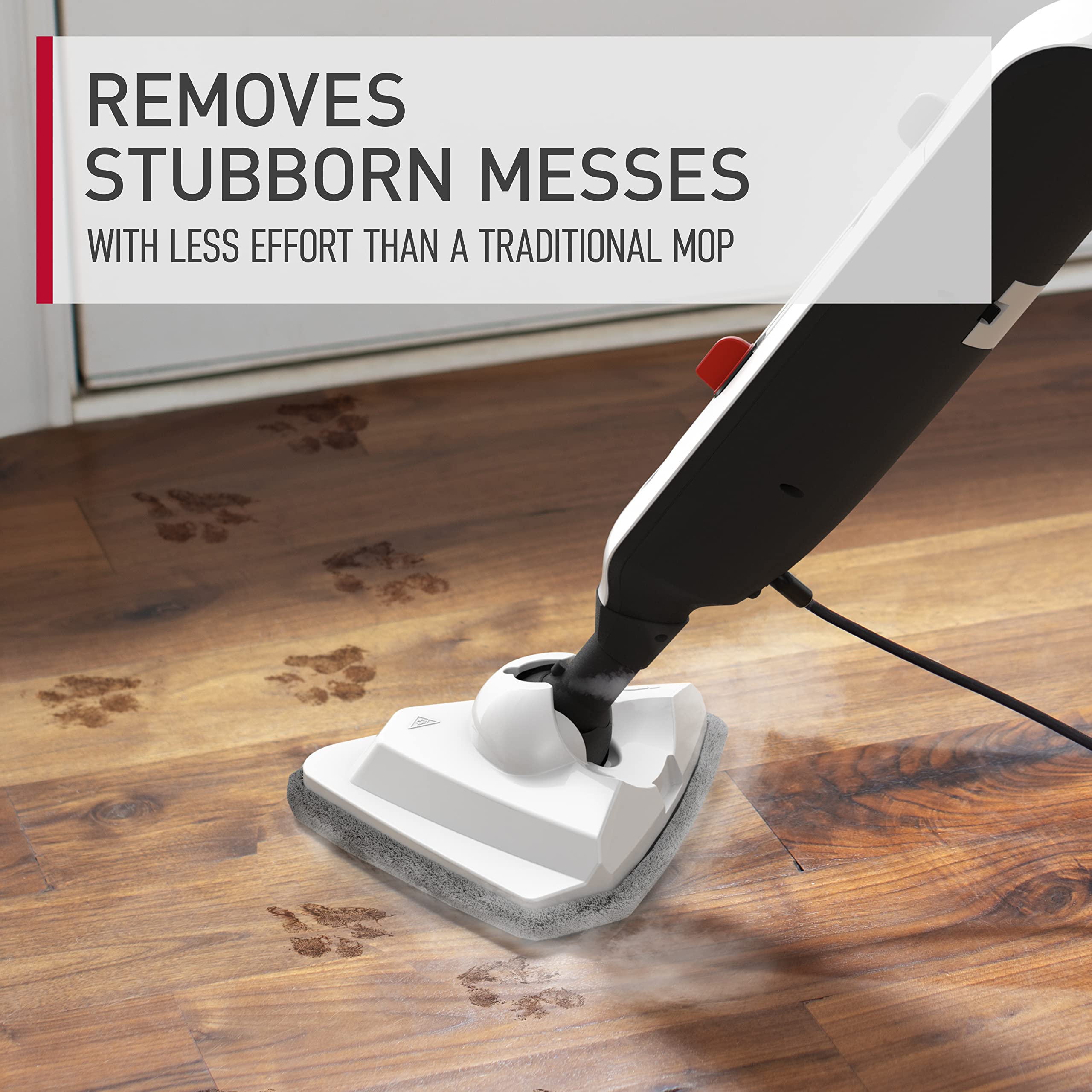 Hoover Steam Complete Steam Mop | Hard Floor Cleaner Machine with Carpet Glide Attachment | Multi-Surface Cleaner for Hardwood, Vinyl, Tile & Grout | Perfect for Kitchen, Bathroom & High-Traffic Areas