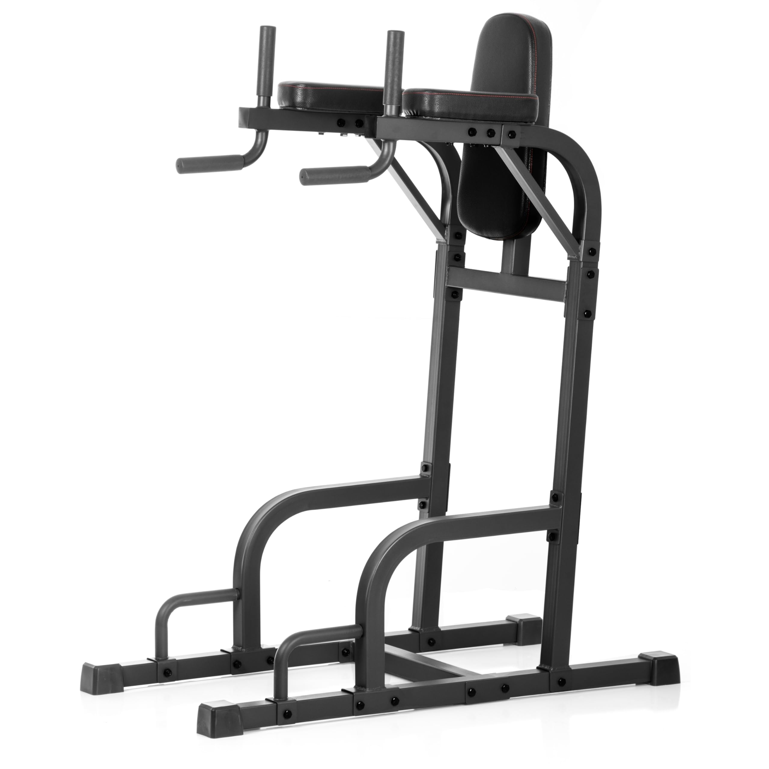 **XMARK Commercial Knee Raise & Dip Stand with Push Up Station - Heavy Duty Captain's Chair for Upper Body & Core Workouts - Home Gym & Commercial Fitness Equipment**    *(Perfect for Home Gyms, CrossFit, and Strength Training - Build Abs, Arms, and Shoulders!)*
