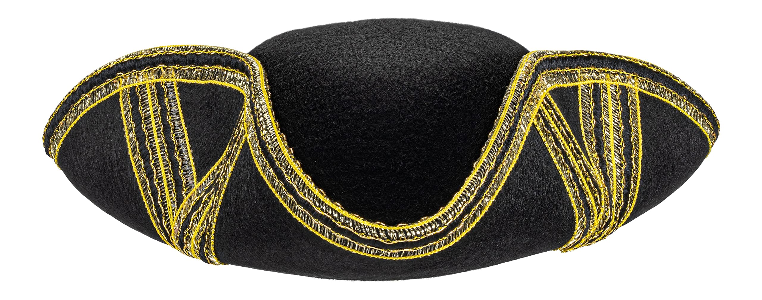 Authentic Tricorn Hat for Adults - Colonial Pirate Costume Hat for Men | Perfect for Historical Reenactments, Halloween & Cosplay