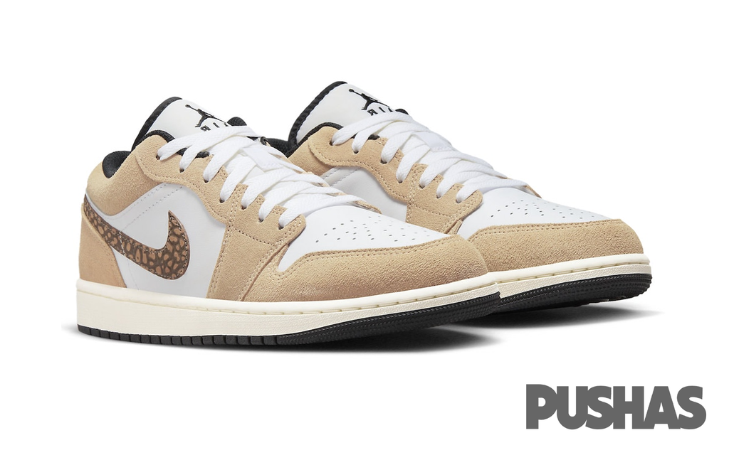 Air Jordan 1 Low SE 'Brown Elephant' GS Sneakers for Girls (2023) - Comfortable Basketball Shoes for School, Sports & Casual Wear