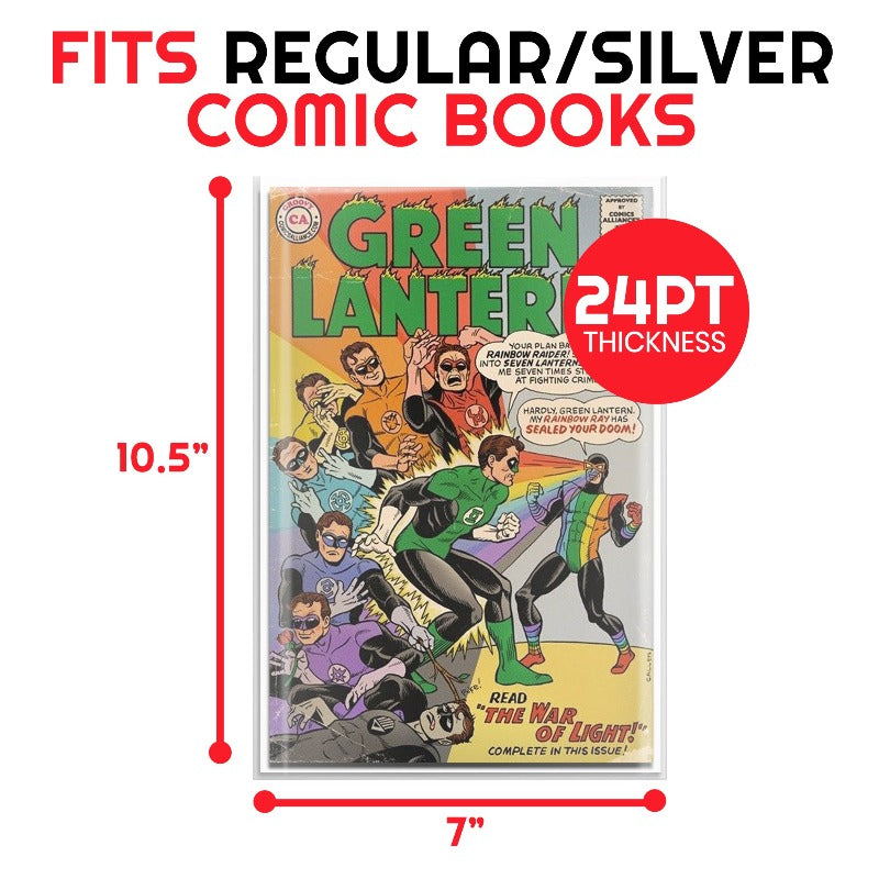 Silver Age Comic Backer Board 24PT - Acid-Free Cardboard Backing for Comic Book Protection | Perfect for Collectors, Storage & Display