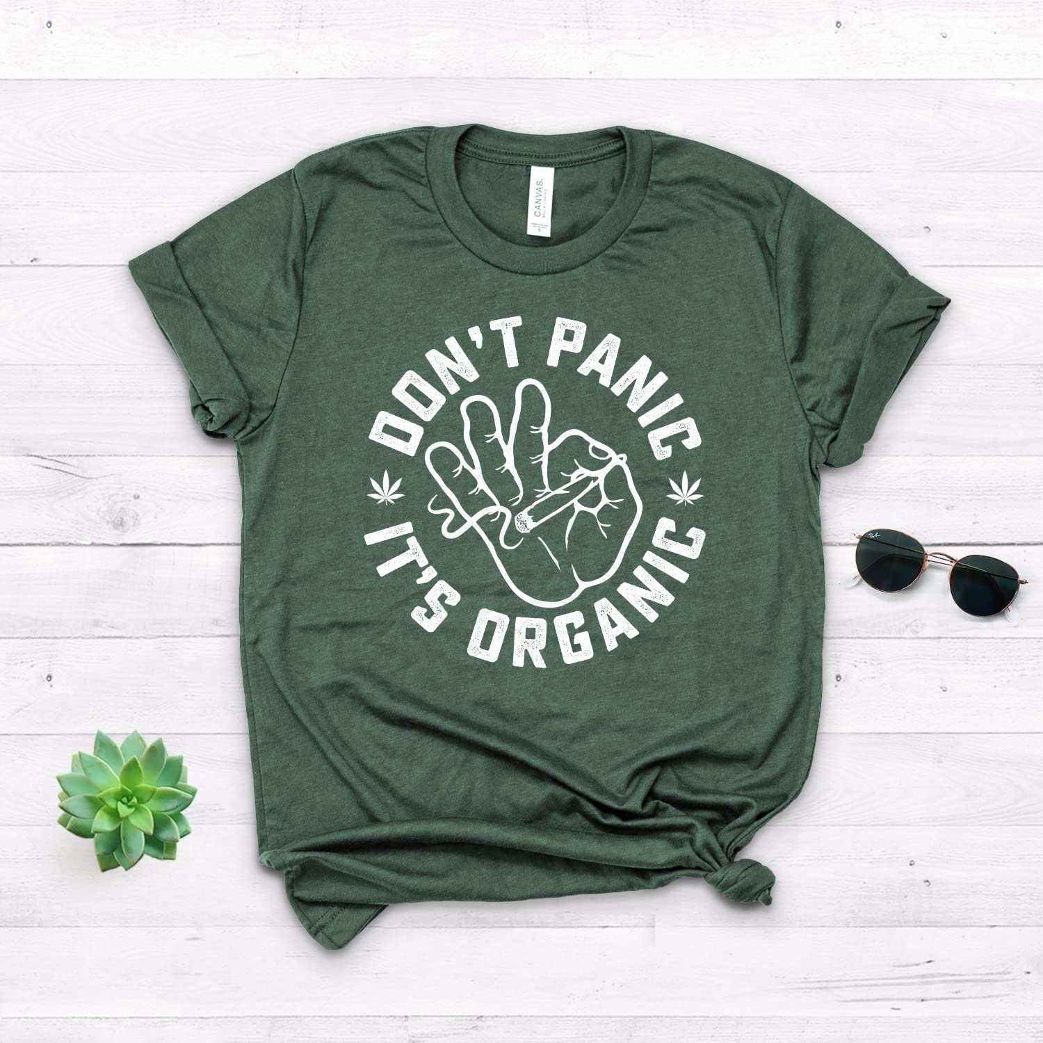 Organic Cannabis T-Shirt - Don’t Panic It’s Organic Weed Shirt - 420 Friendly Unisex Softstyle Tee for Stoner Fashion & Festivals