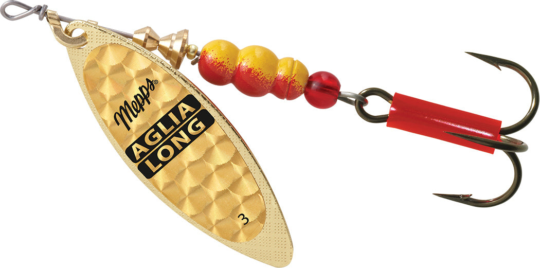 Aglia Long Spinner #3 Plain Treble - Premium Fishing Lure for Bass, Trout & Pike | Freshwater & Saltwater Fishing Gear