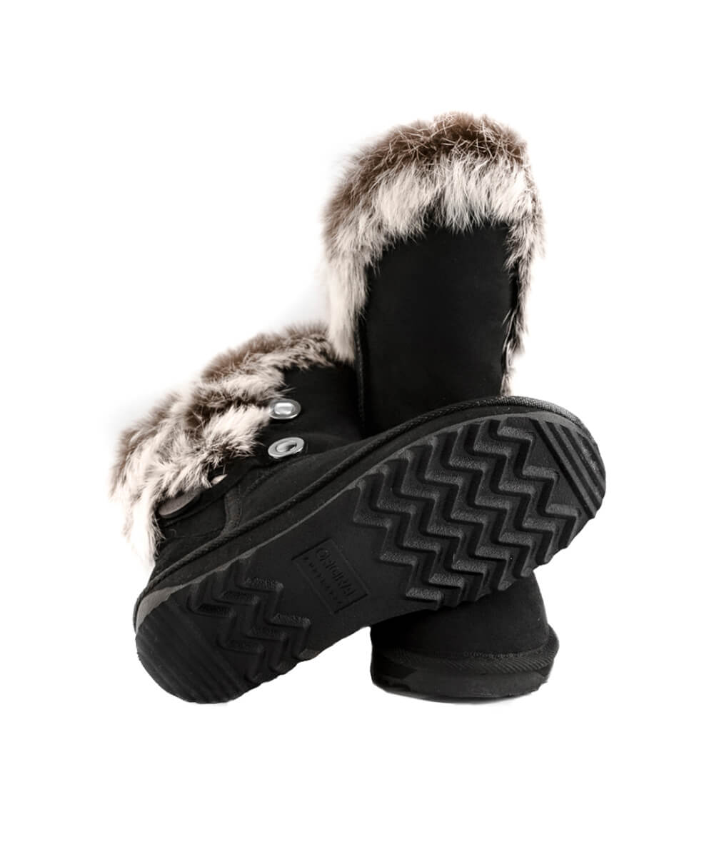 Men's UGG Classic Rabbit Fur Slippers - Cozy Winter Indoor/Outdoor House Shoes for Men