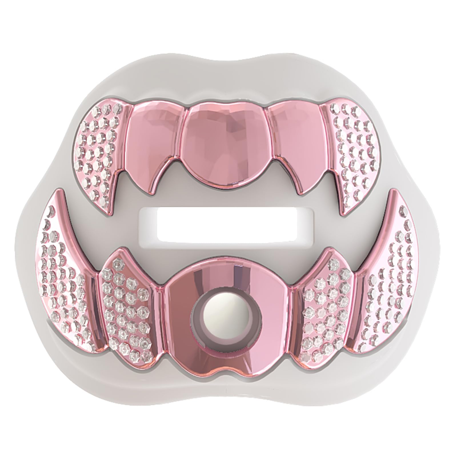 LeCool 3D Beast Chrome Football Mouth Guard with Connected Strap - Adult & Youth Sports Mouthpiece for Maximum Airflow & Teeth Protection - Perfect for Football, Rugby, Boxing & Contact Sports