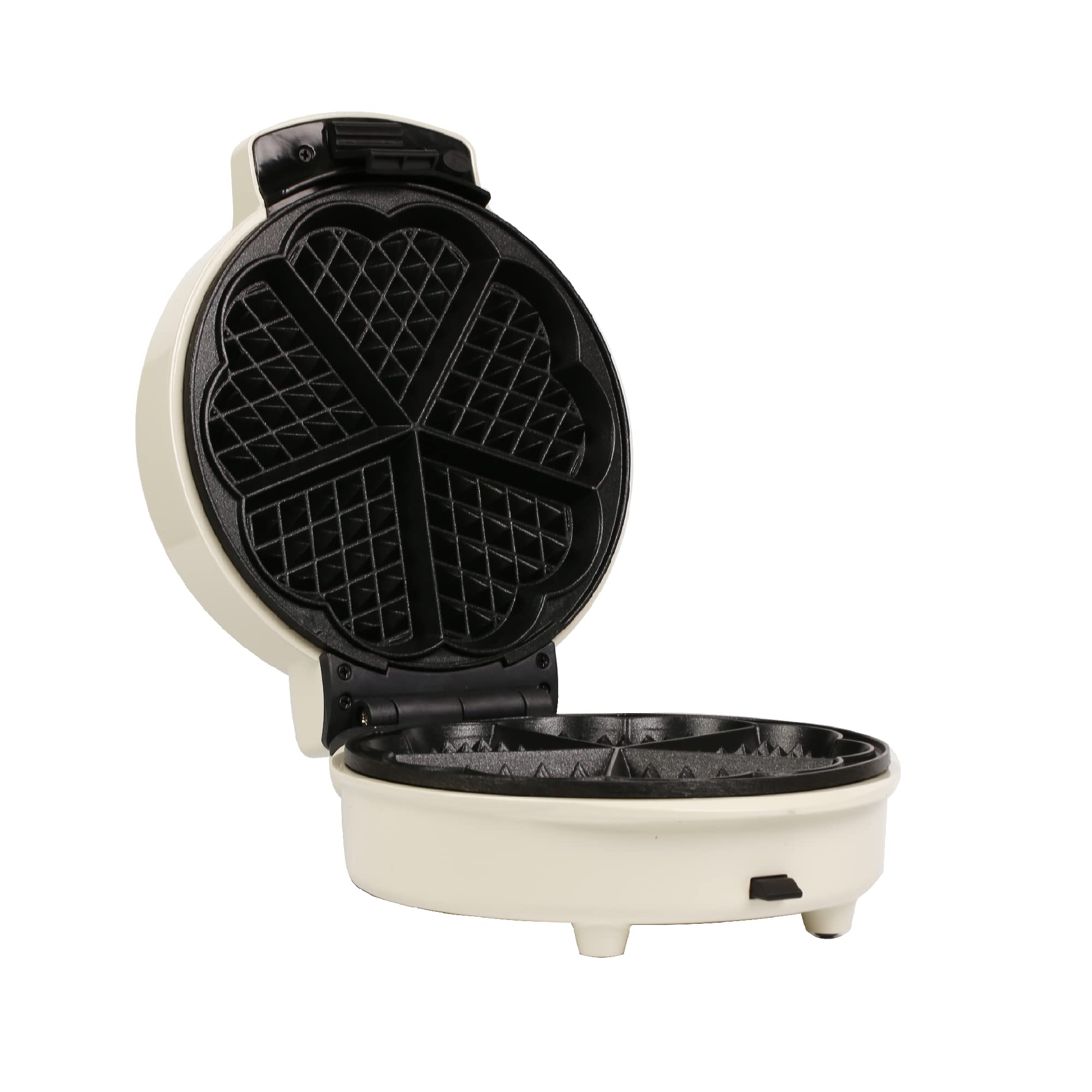 EMtronics EMWM900 900W Waffle Maker with Removable Non-Stick Plates & Adjustable Temperature Control - Perfect for Breakfast, Brunch, and Family Gatherings - Cream