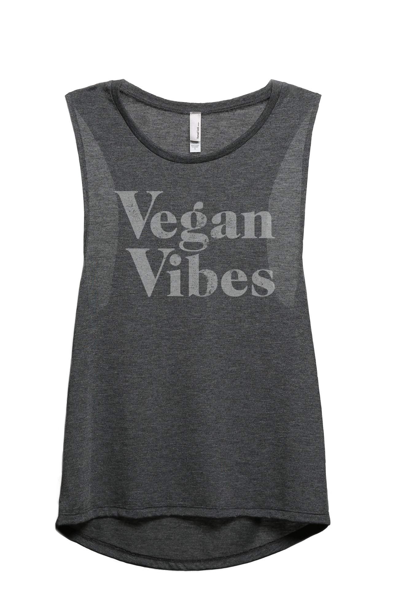 Vegan Vibes Women's Sleeveless Muscle Tank Top - Soft Breathable Workout Shirt for Yoga, Gym & Summer Outfits