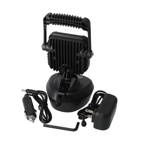 All States Red Rooster LED Magnetic Work Light - 500 Lumens, Rechargeable, Waterproof for Mechanics, Camping, Emergency & DIY Projects