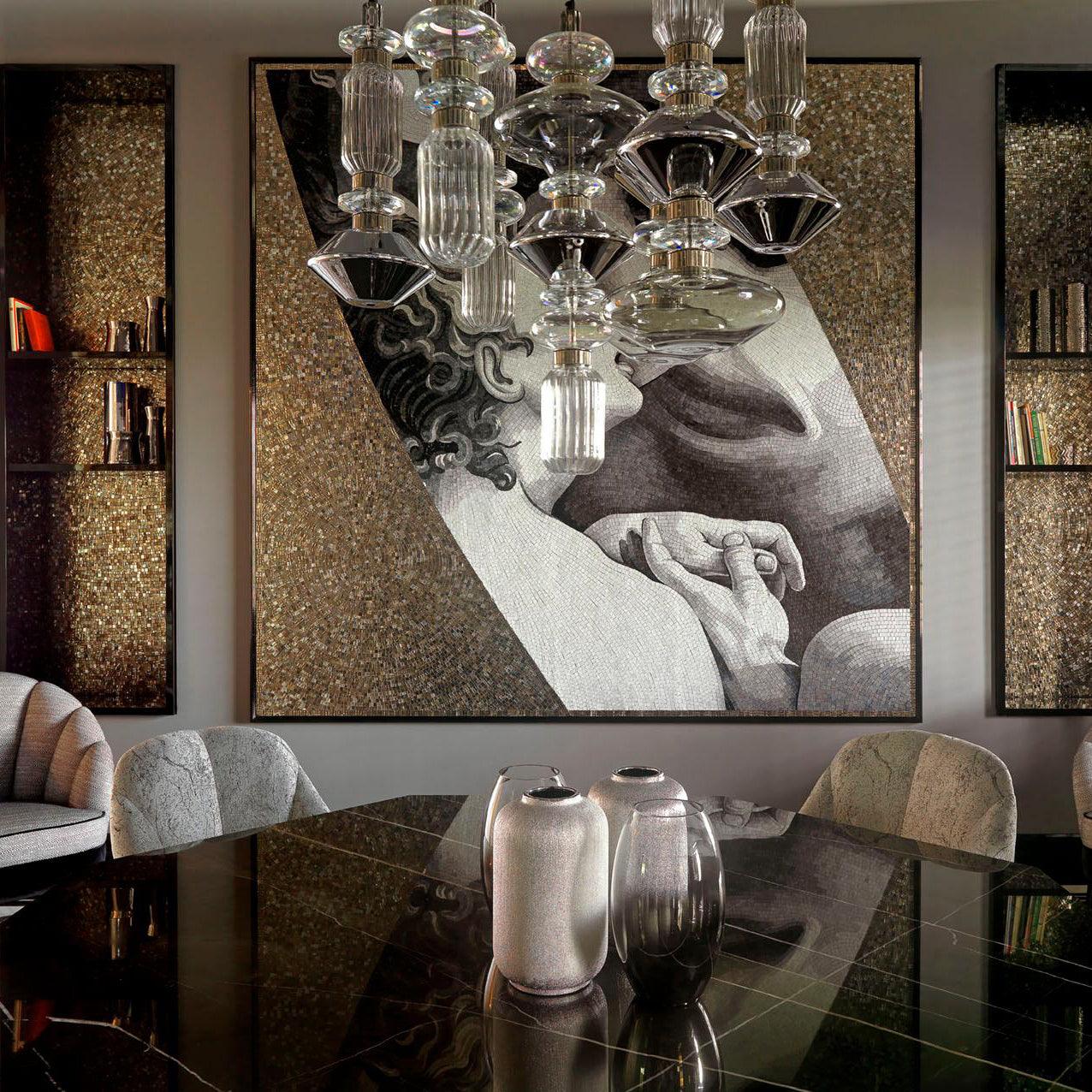 Elegant Ballet Pendant Light - Modern Crystal Glass Ceiling Lamp for Living Room, Bedroom & Dining Room - Perfect for Home Decor and Romantic Ambiance