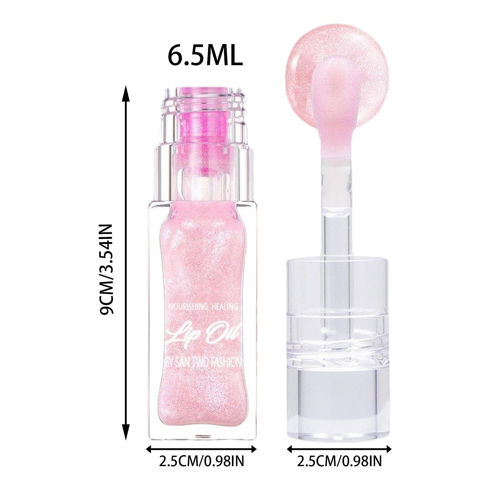 Color Changing Lip Oil with Shimmer & Glitter - Hydrating Transparent Lip Gloss for Women, Lightens Lip Lines & Enhances Pout (6.5ml) - Perfect for Daily Wear, Parties & Special Occasions