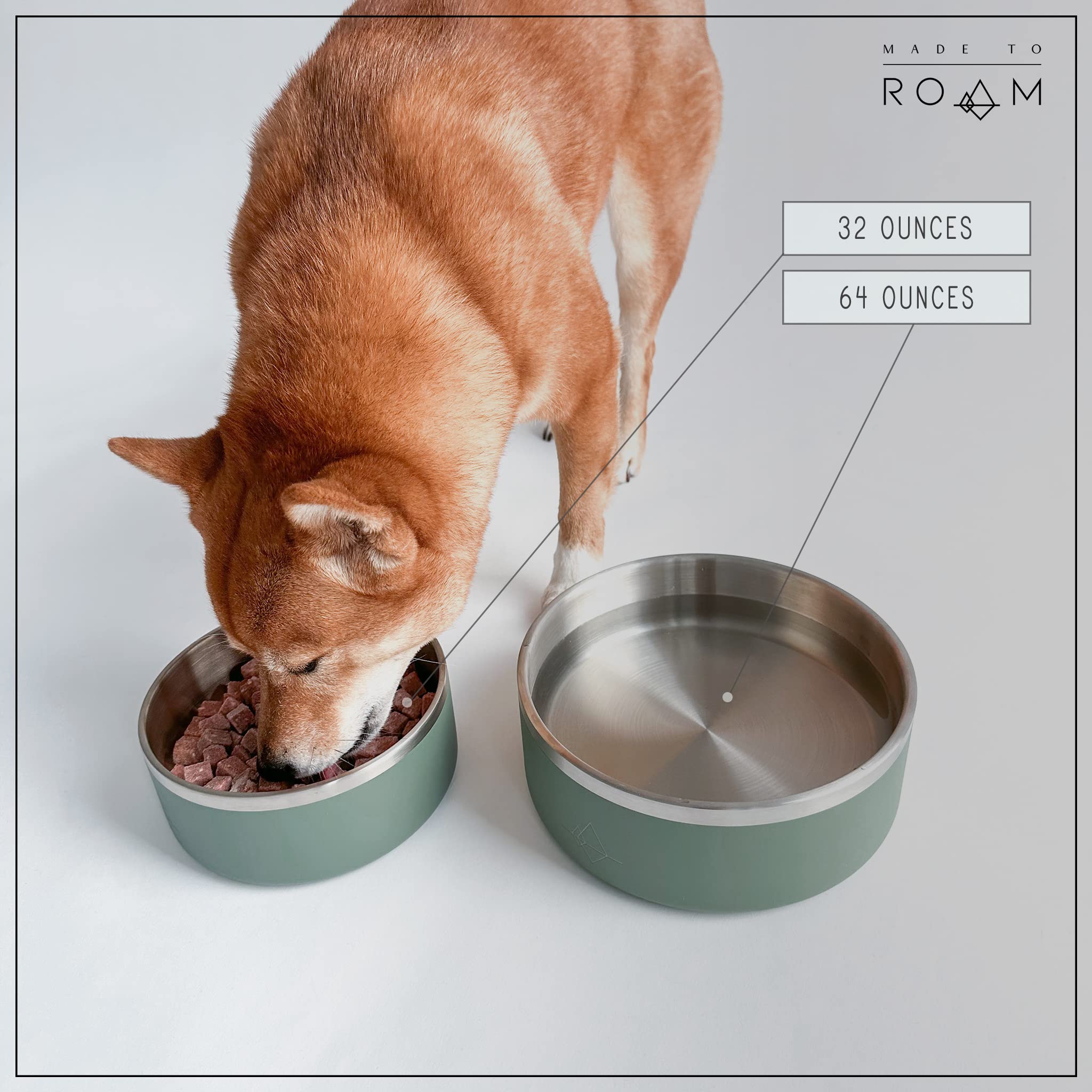 Premium Everest Bowl - Stainless Steel Double-Walled Vacuum-Insulated Dog Bowl with Non-Slip Grip (Colorado Nightsky, 32oz) - Perfect for Hiking, Camping & Outdoor Adventures with Your Pet