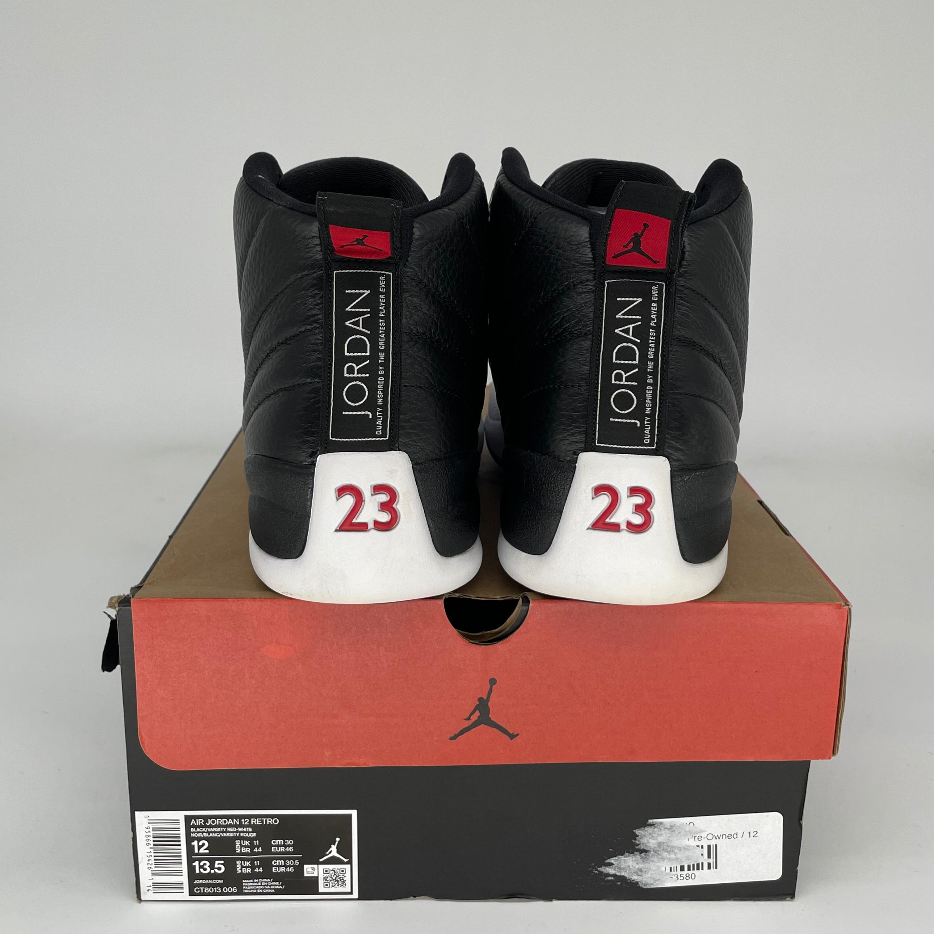 AIR JORDAN 12 PLAYOFFS Basketball Shoes Men's Size 12 - Black/Red (CT8013-006) | Retro Sneakers for Streetwear & Basketball Games