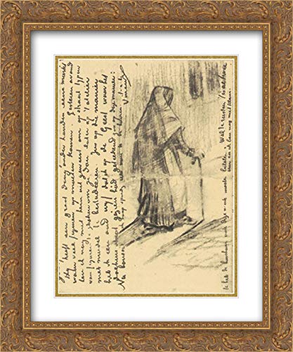 Vincent van Gogh Museum Art Print - 20x24 Gold Ornate Framed with Double Matting - Vintage Wall Decor for Living Room, Bedroom & Office