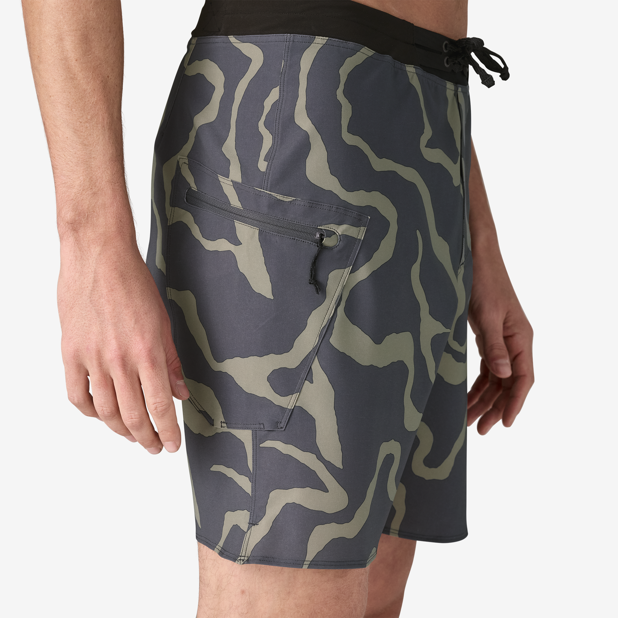 Men's Quick-Dry Hydrolock Stitched Boardshorts - Swim Trunks for Surfing, Swimming & Beach Activities - UPF 50+ Sun Protection
