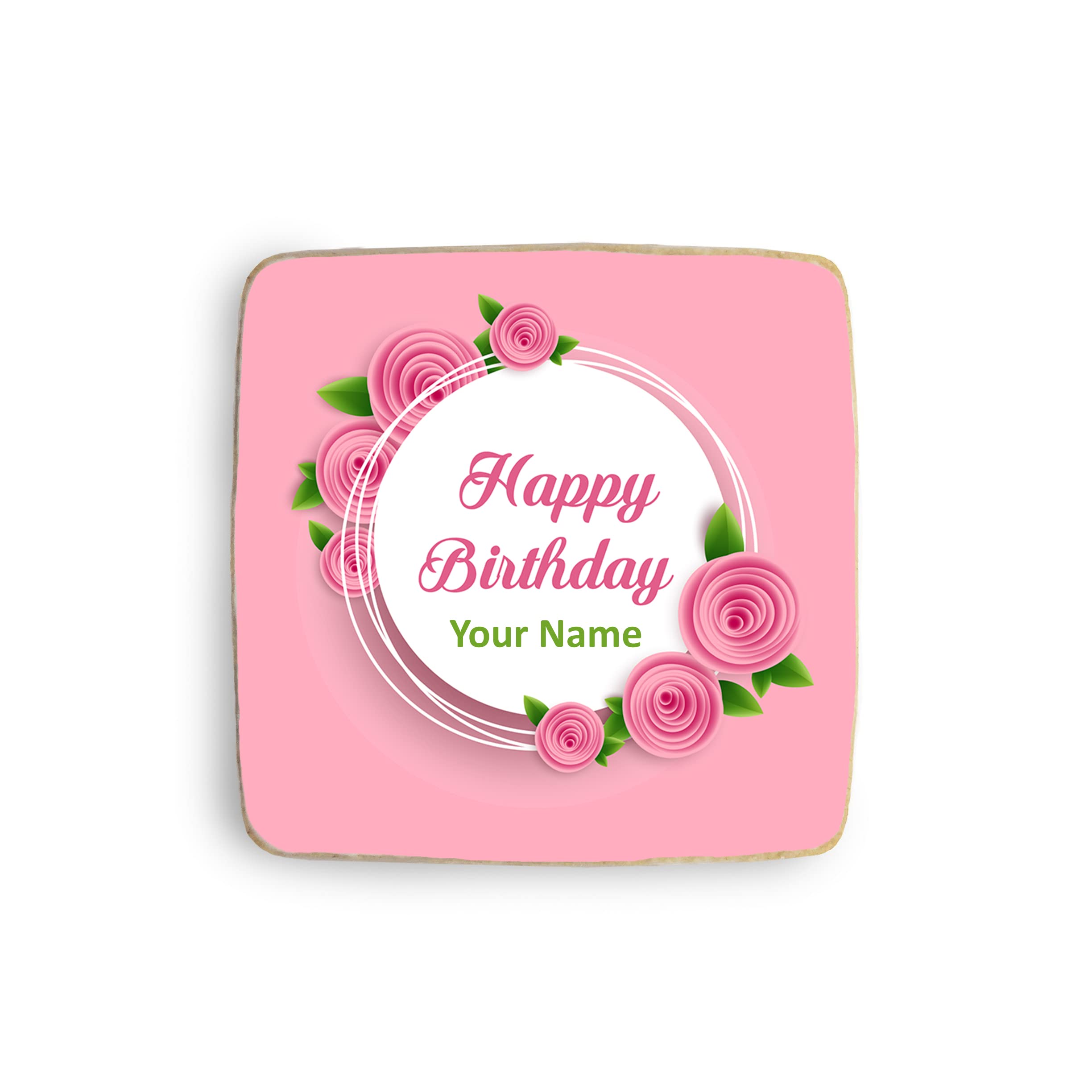 Custom Photo Square Happy Birthday Cookies - 4 Pack with Personalized Designs | Perfect for Birthdays, Celebrations, and Special Events