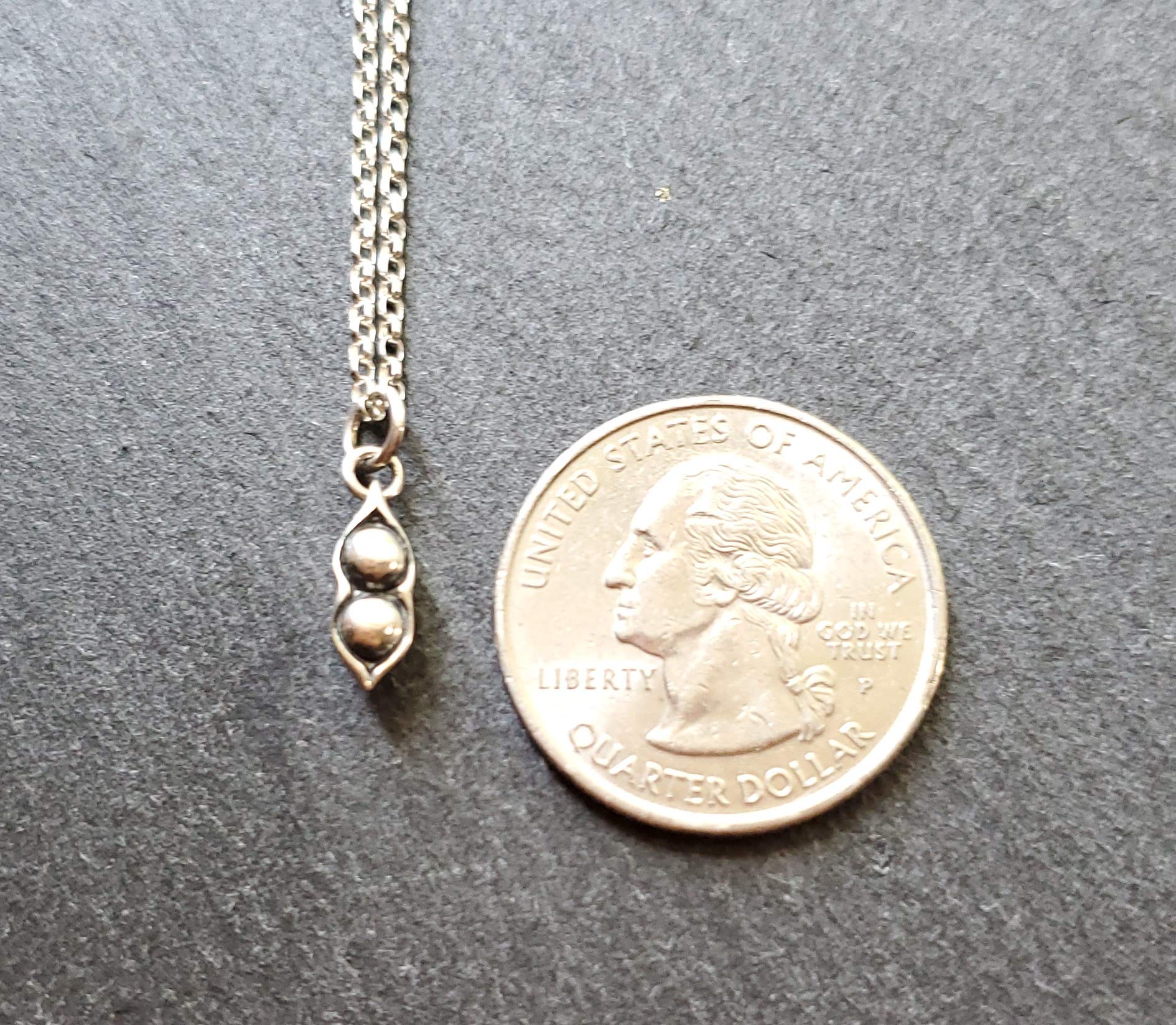 Two Pea Pod Charm Necklace - Sterling Silver Jewelry for Women - Perfect Gift for Mom, Sister & Best Friend - Birthday, Anniversary & Valentine's Day Present