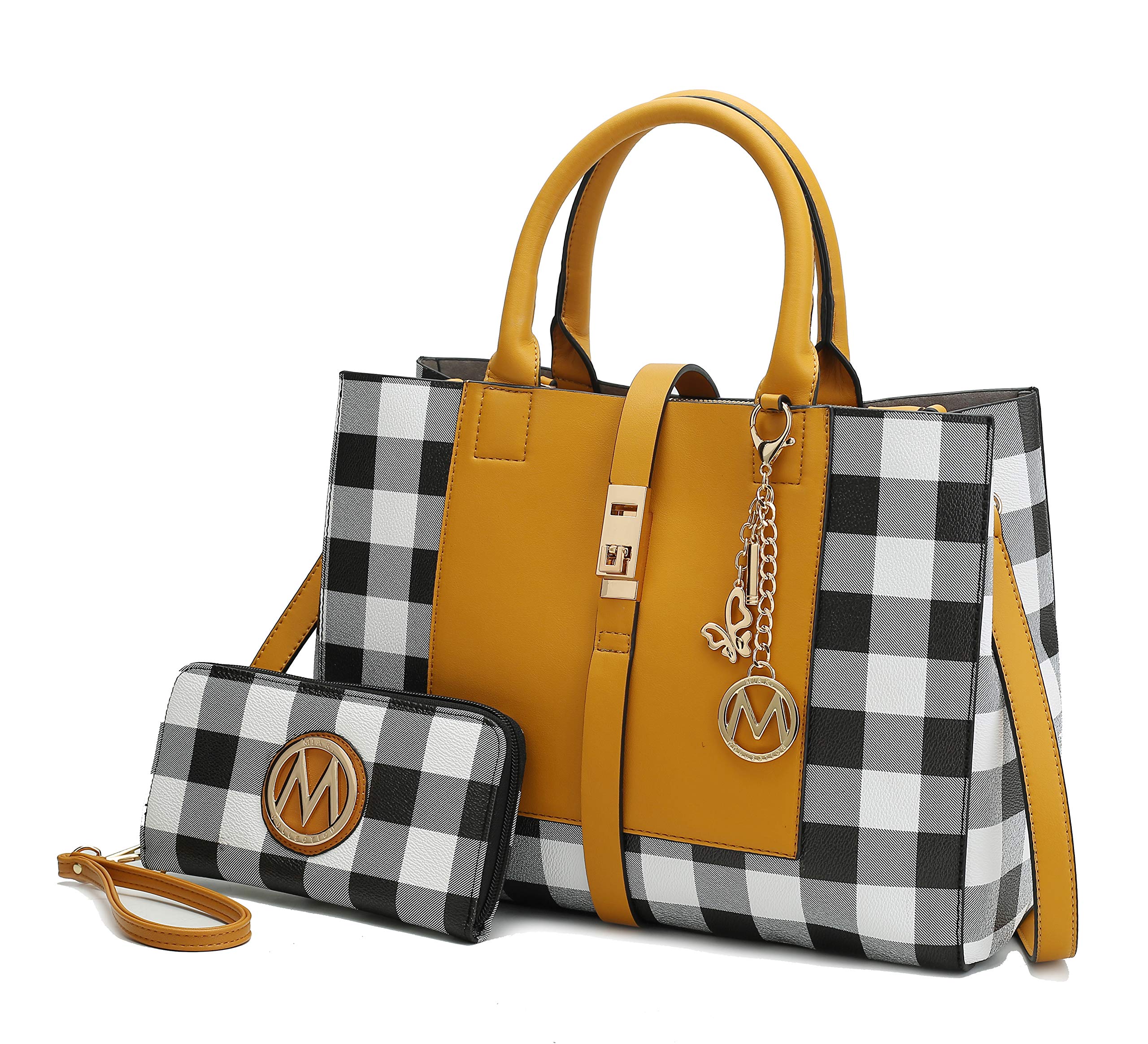 Mia K Crossbody Satchel Tote Bag for Women - PU Leather Handbag for Work & Travel
