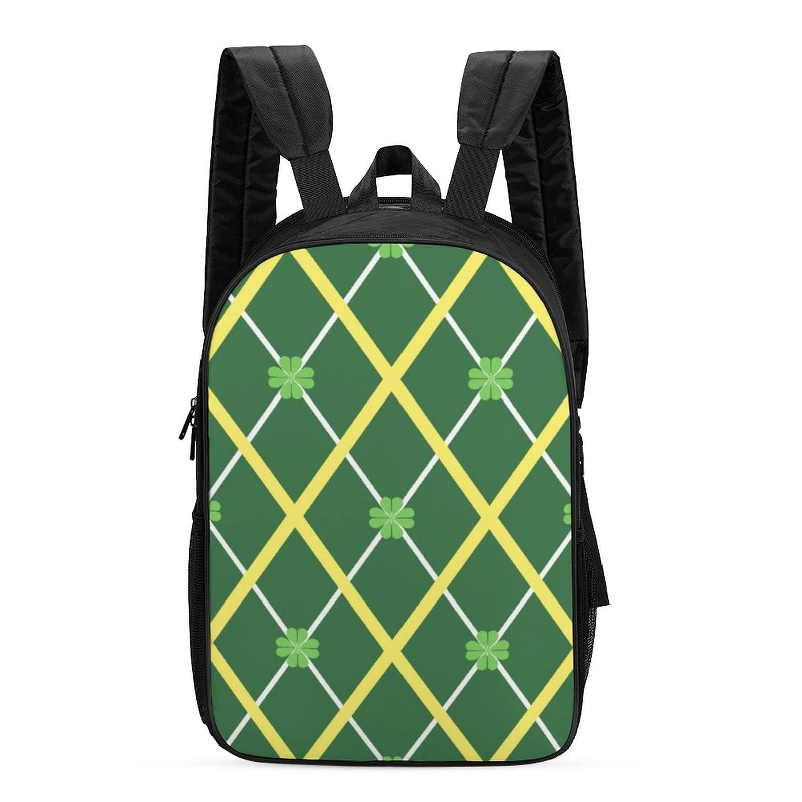 Personalized Green Plaid Printed Teens Casual Daypack - Girls School Backpack, Bookbag for Kids | Perfect for School, Travel & Everyday Use