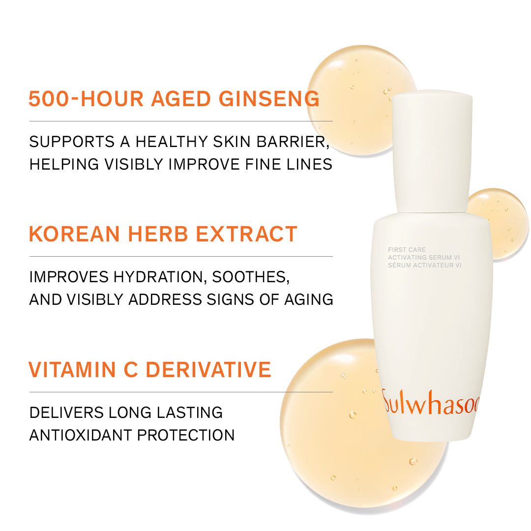 First Care Activating Serum VI Mini - Anti-Aging Facial Serum for Glowing Skin | Hydrating & Brightening Skincare | Perfect for Daily Routine & Night Care