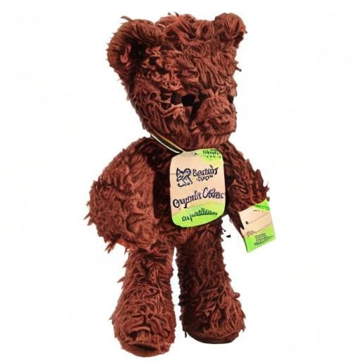 Organic Cotton Squeaky Plush Dog Toy for Large Dogs - Soft & Durable Bear-Shaped Chew Toy for Playtime, Training & Cuddling | Perfect for Indoor & Outdoor Fun