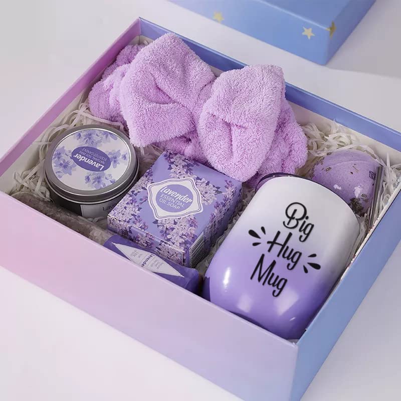 Luxury Lavender Gift Basket for Women - Get Well Soon Care Package with Spa Essentials for Surgery Recovery, Sympathy & Feel Better Gifts - Perfect for Hospital, Home Relaxation & Self-Care Moments