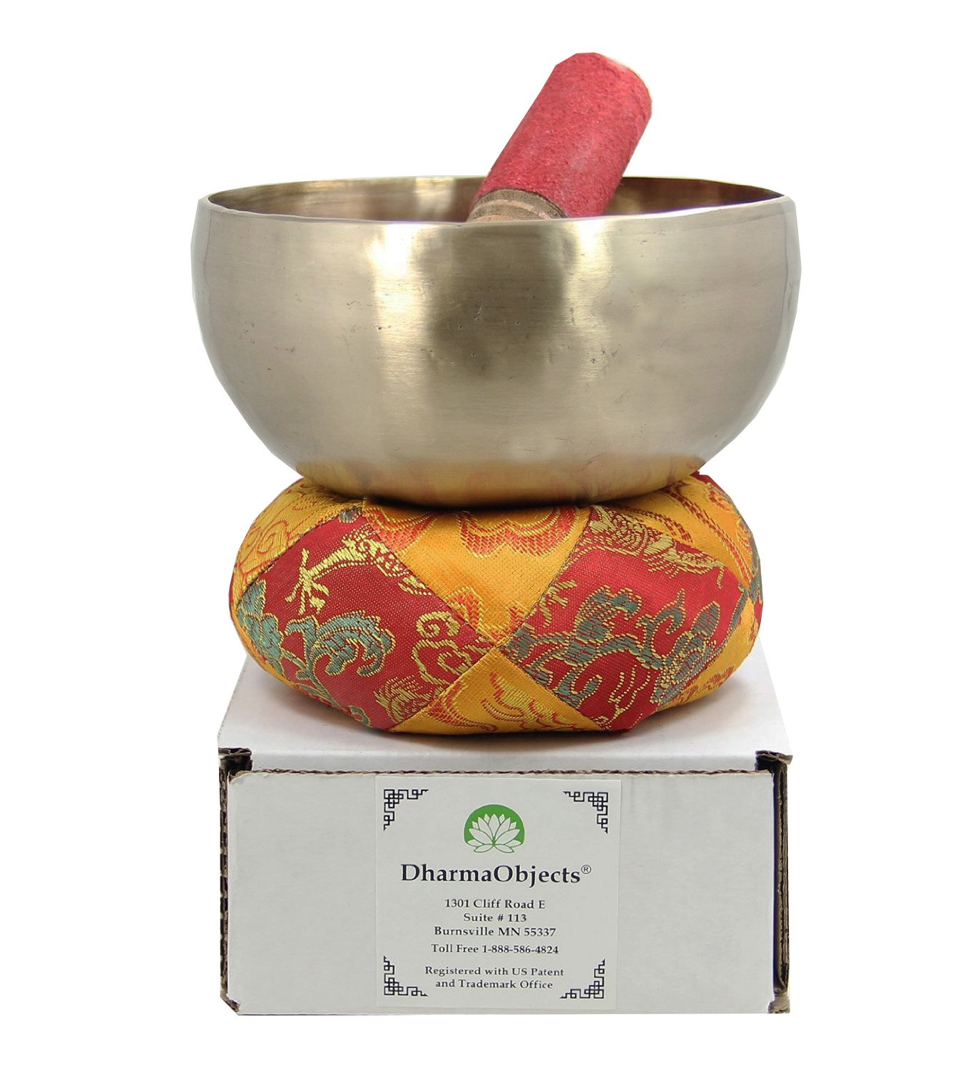 Handmade Hammered Zen 5 Inches Singing Bowl with Mallet & Silk Cushion Set - Meditation, Yoga, Sound Therapy & Home Decor Accessory
