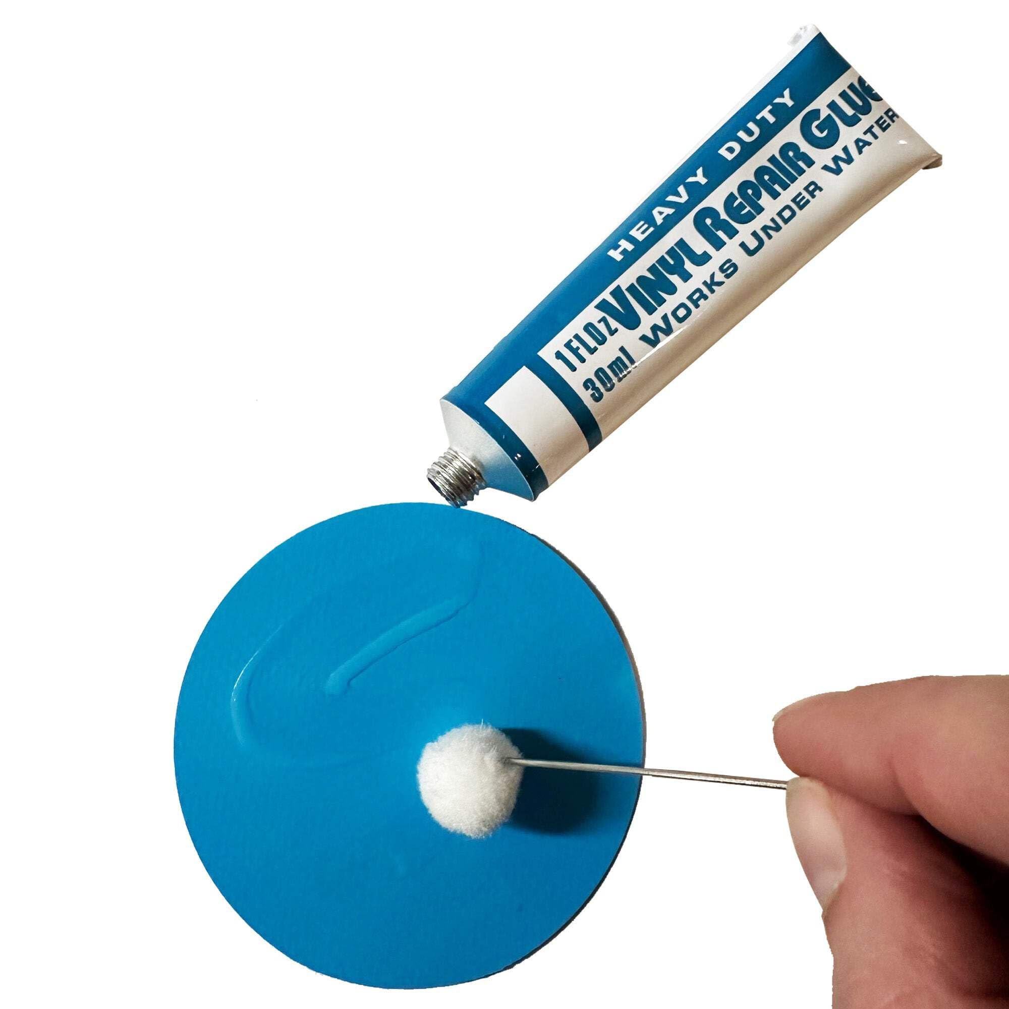 Heavy Duty Vinyl Repair Patch Kit with Adhesive Glue - Waterproof Repair for Inflatables, Boats, Kayaks, Air Mattresses | Perfect for Outdoor, Camping and Pool Use